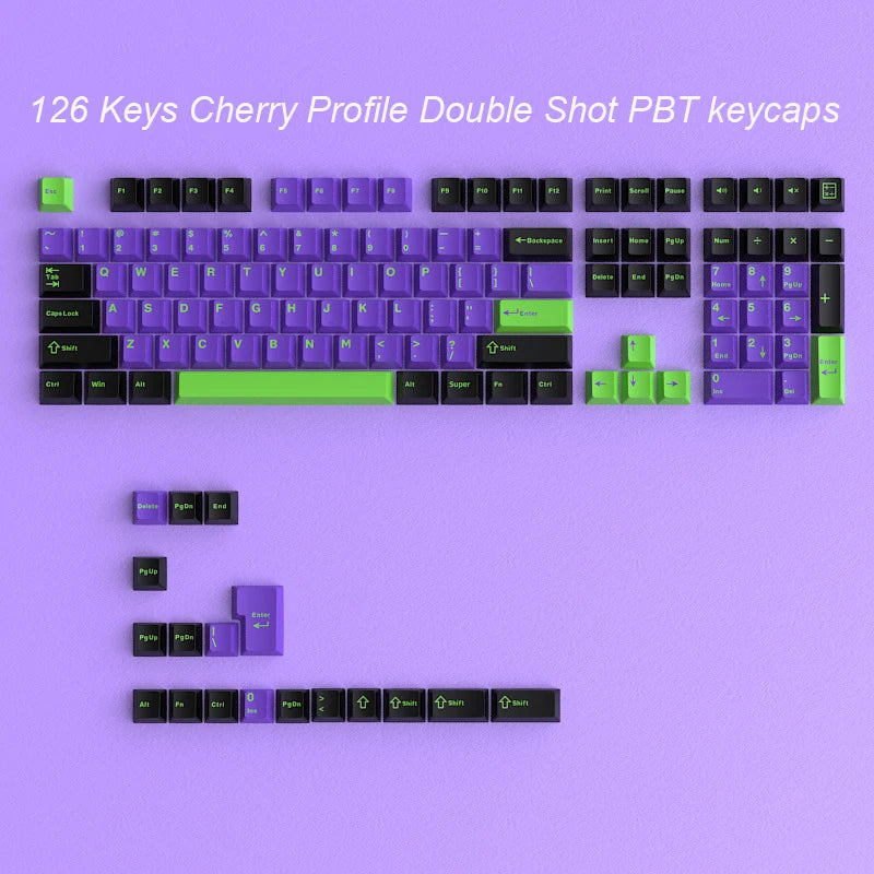 120 Keys Minimalist Style White Double Shot PBT Keycaps Cherry Profile Key cap for Cherry MX Switches Mechanical Gaming Keyboard