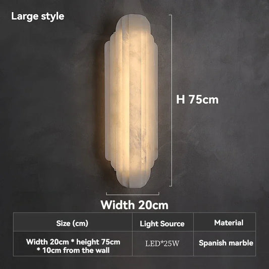 Brass Marble Chandelier Wall Lamp Modern American Style Dimmable Pendant Light for Living Room Bedroom Hotel Villa Home Decor