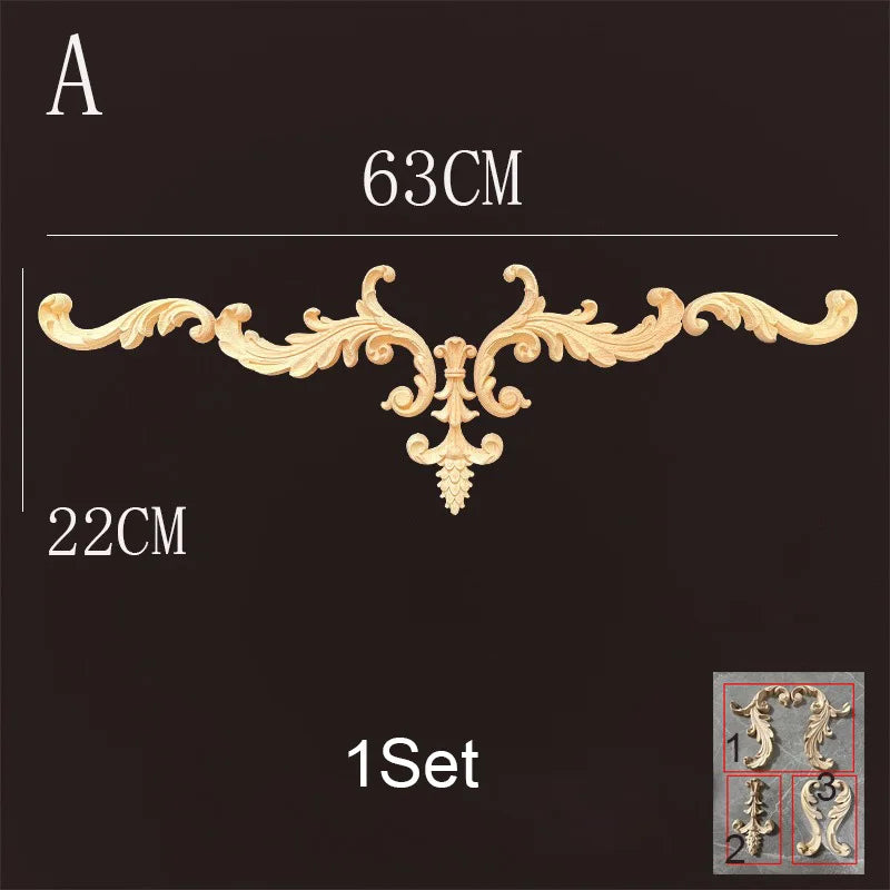 Wood Corner Joint Appliques Molding Home Decor Items Background Wall Decoration for Living Room Wooden Furniture Accessories