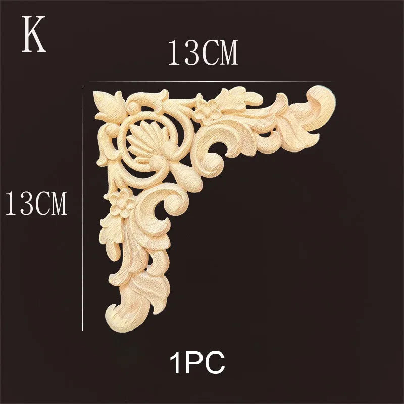 Wood Corner Joint Appliques Molding Home Decor Items Background Wall Decoration for Living Room Wooden Furniture Accessories