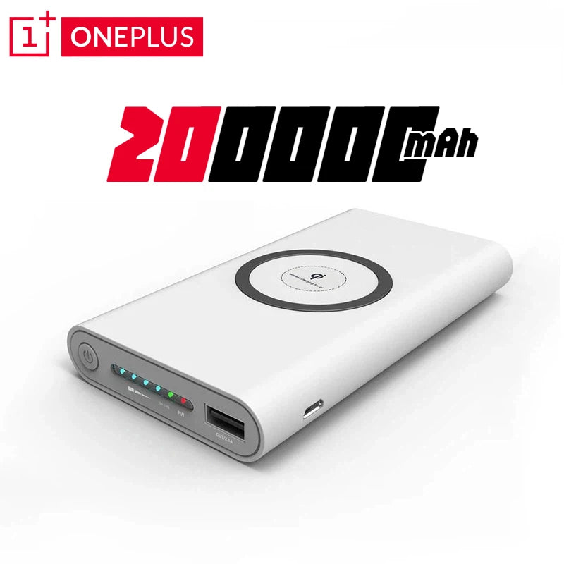 Oneplus Magnetic Power Bank Super Thin Wireless 200000mah High Capacity Backup Battery Two-way Fast Charger For iPhone Xiaomi