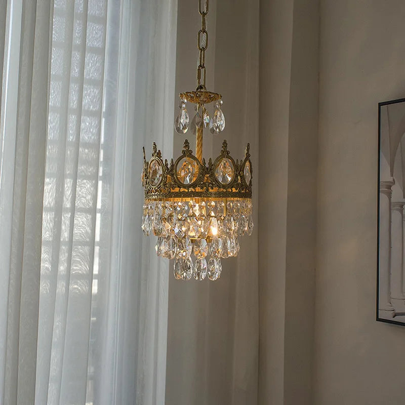 Luxury Crystal Crown Chandelier Home Decor Living Room Lights Led Ceiling Light Fixture Modern Hanging Chandelier Lighting Lamps