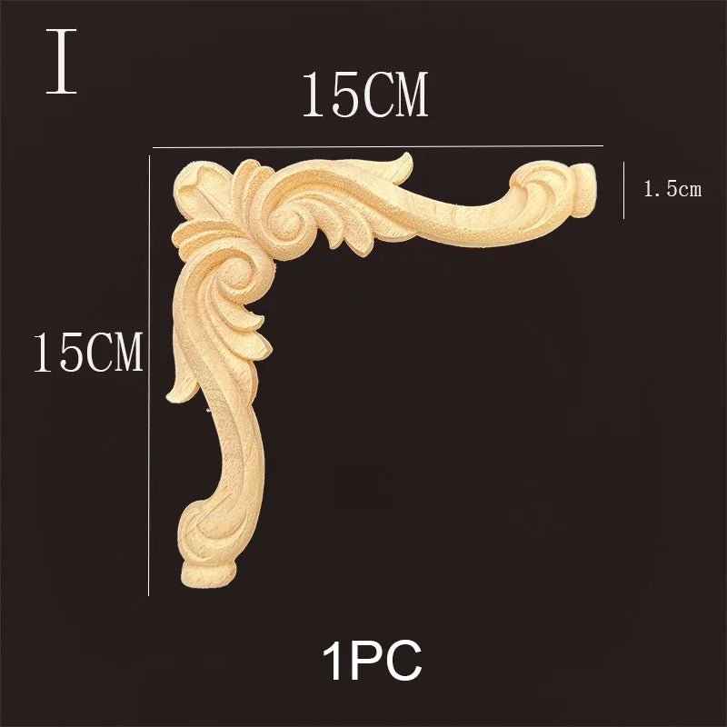 Wood Corner Joint Appliques Molding Home Decor Items Background Wall Decoration for Living Room Wooden Furniture Accessories