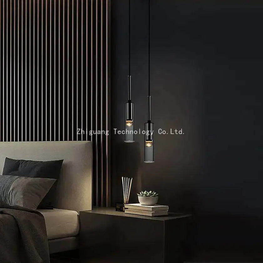 Nordic Minimalist LED Glass Chandelier Ceiling Pendant Lamp Bedroom Bedside Bar Counter Home Decor Lighting Fixtures