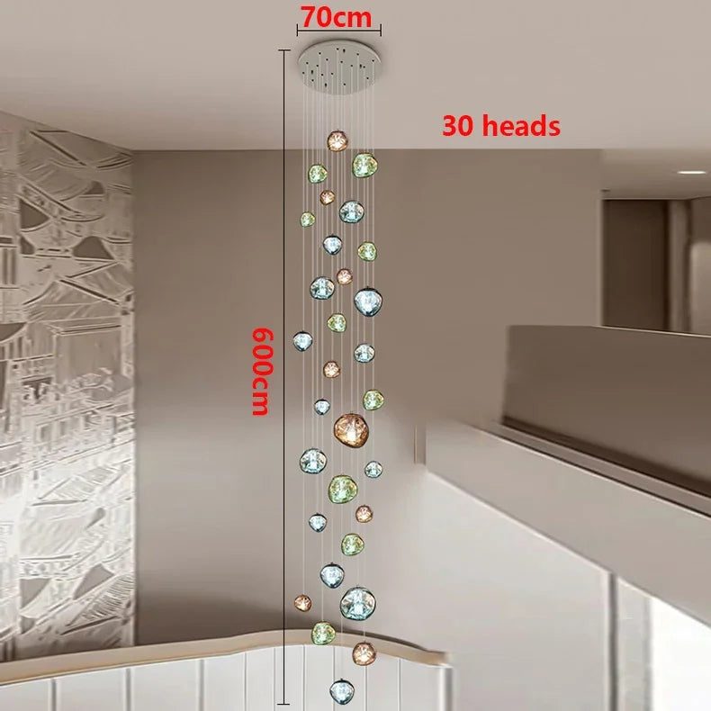 Modern home decor led lights pendant light lamps forstaircase Chandeliers for living room hanging light indoor lighting