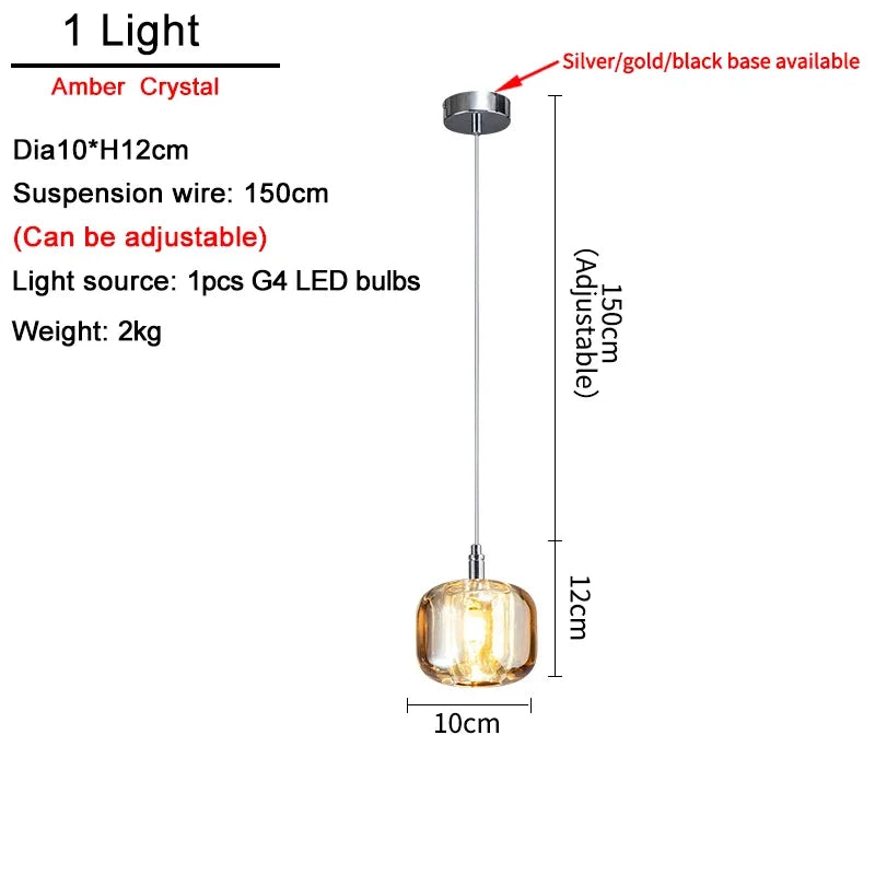Luxury Led Staircase Chandelier Modern Home Decor Indoor Lighting Fixture Creative Amber/Smoky Grey/Clear Crystal Hanging Lamp