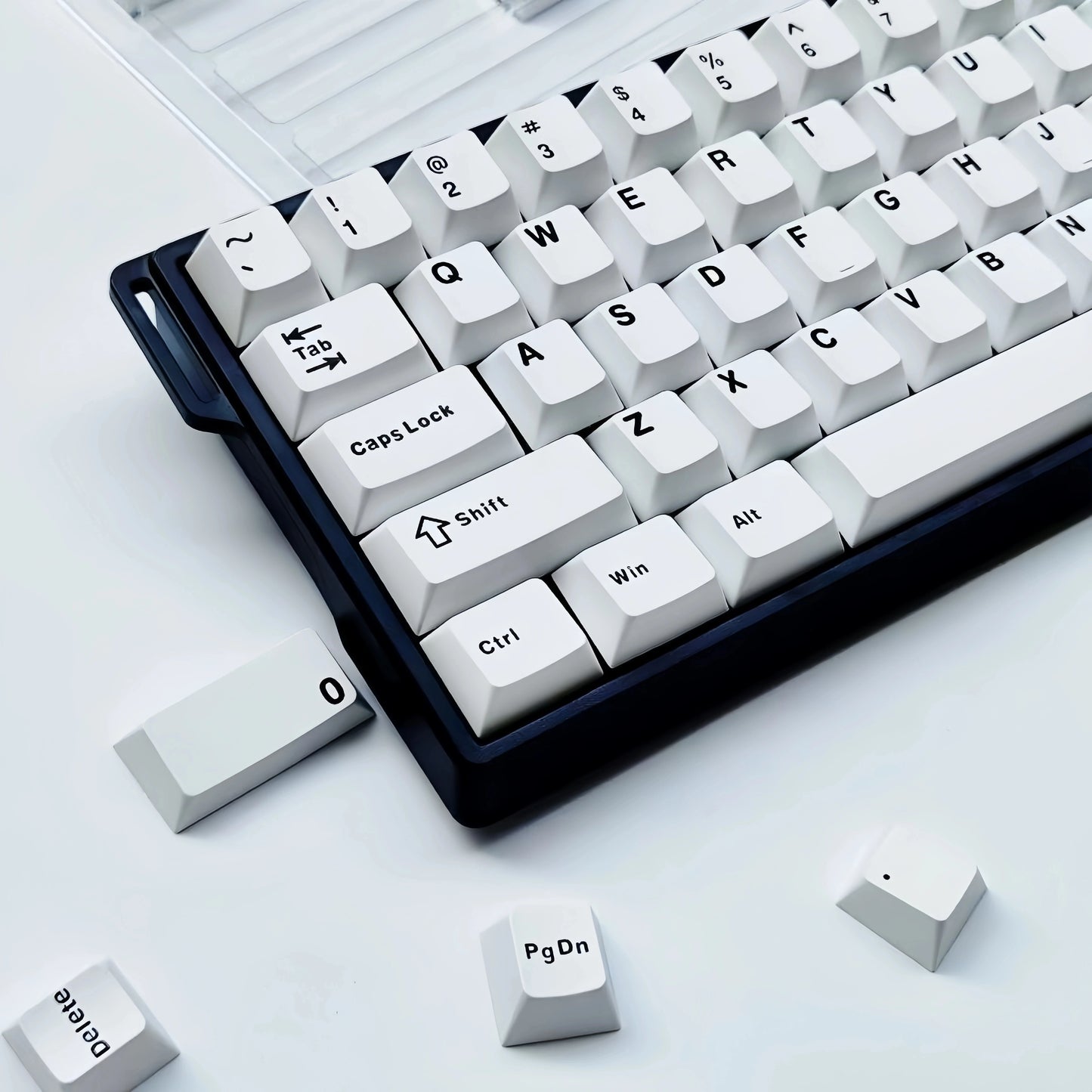 120 Keys Minimalist Style White Double Shot PBT Keycaps Cherry Profile Key cap for Cherry MX Switches Mechanical Gaming Keyboard