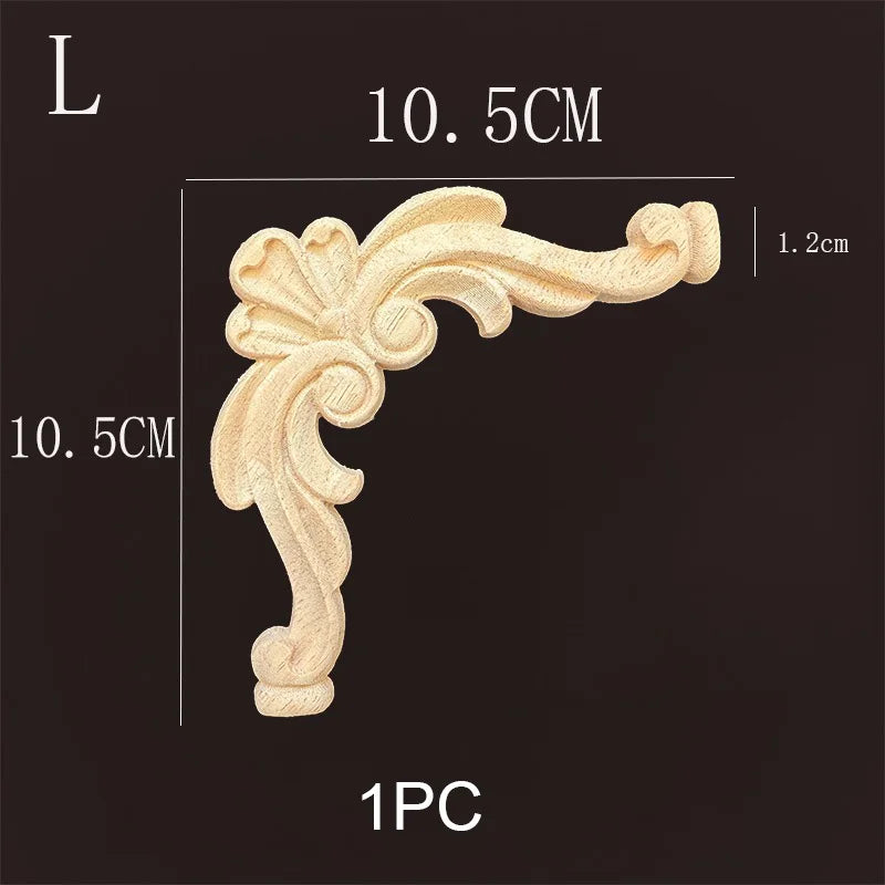 Wood Corner Joint Appliques Molding Home Decor Items Background Wall Decoration for Living Room Wooden Furniture Accessories