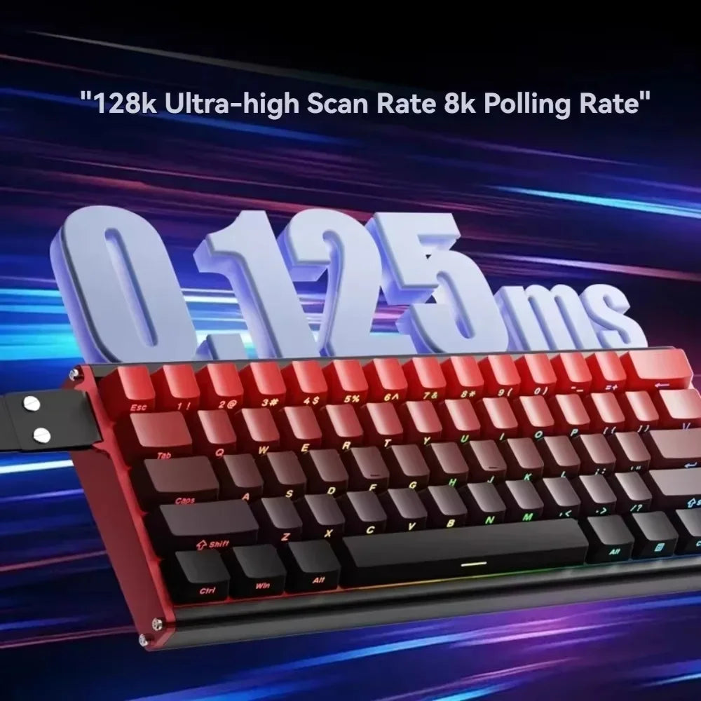 AJAZZ ALUX60 Aluminum Magnetic Mechanical Keyboard 0.125ms Latency RT 0.01mm 8K Rapid Trigger Gaming HotSwap Gamer Keyboard