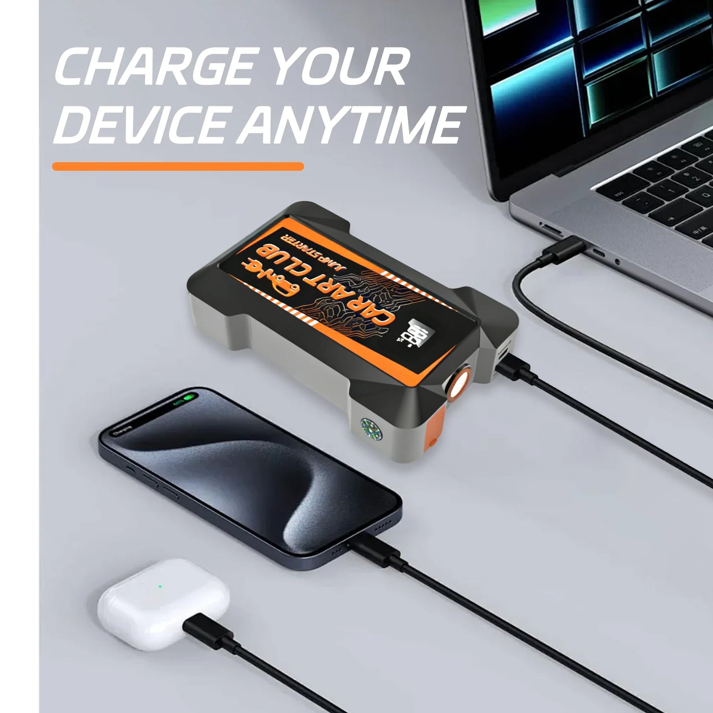 NEW 6000A Car Jump Starter Power Bank 12V Portable Car Battery Booster Charger Starting Device Petrol Diesel-powered Car Starter