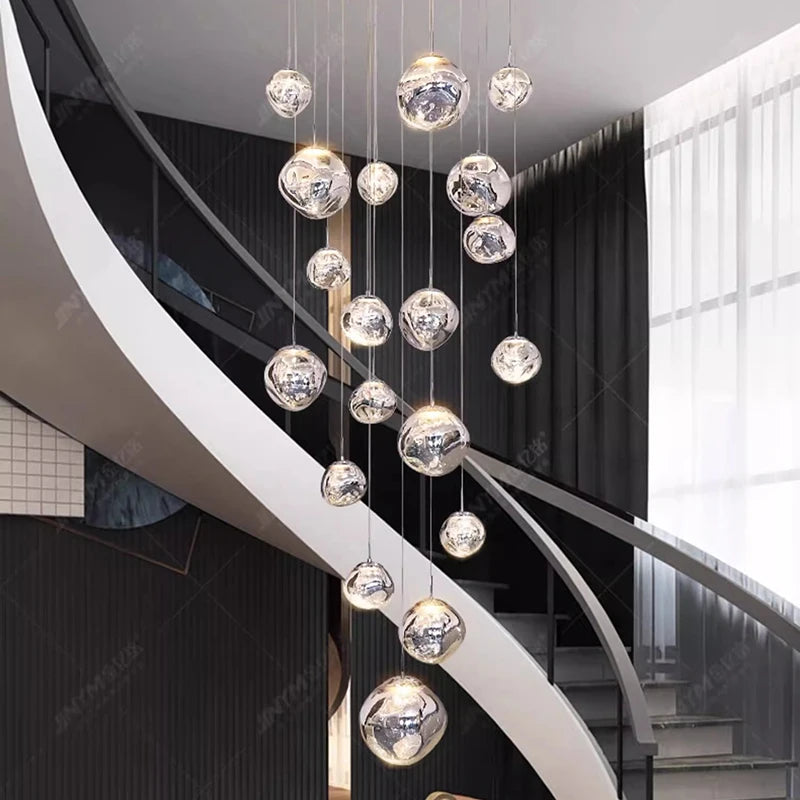 Modern home decor led lights pendant light lamps forstaircase Chandeliers for living room hanging light indoor lighting