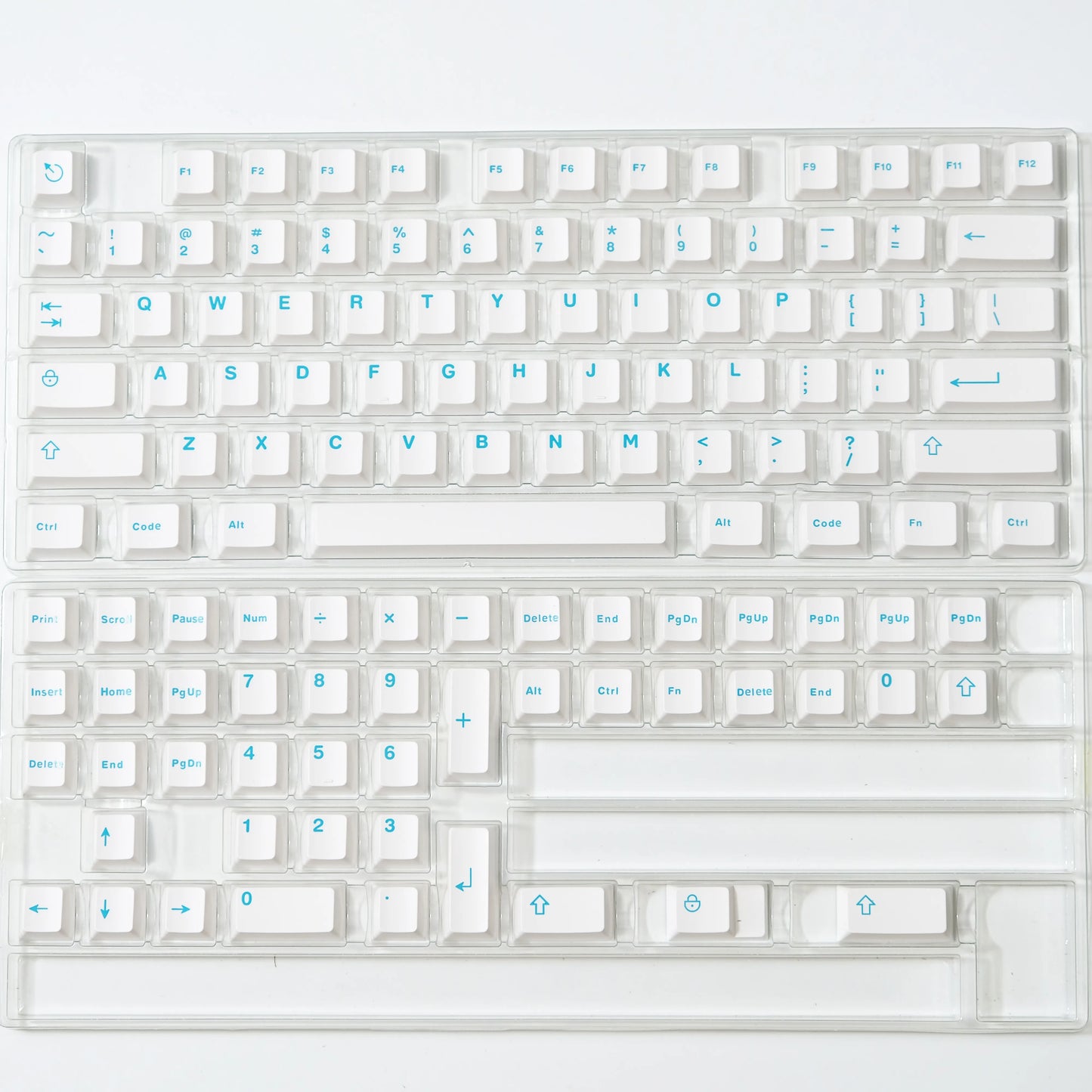 120 Keys Minimalist Style White Double Shot PBT Keycaps Cherry Profile Key cap for Cherry MX Switches Mechanical Gaming Keyboard