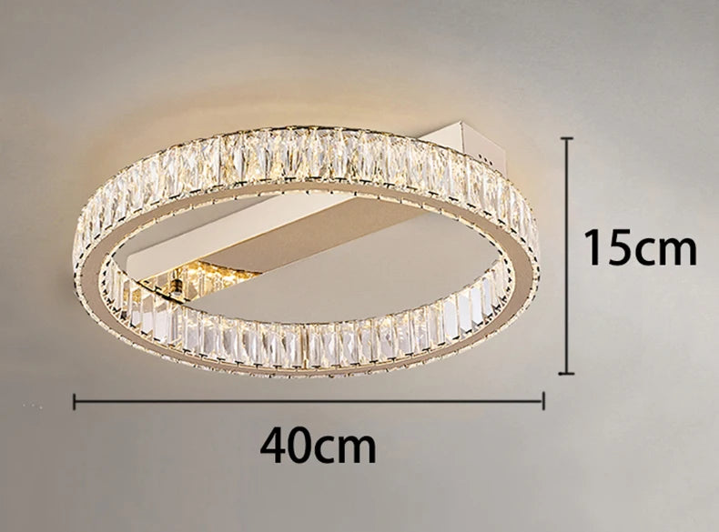 Restaurant Luxury Crystal LED Ceiling Hanging Lamp High-end Living Room Villa Lobby Pendant Light Home Decor Lamp Factory Outlet