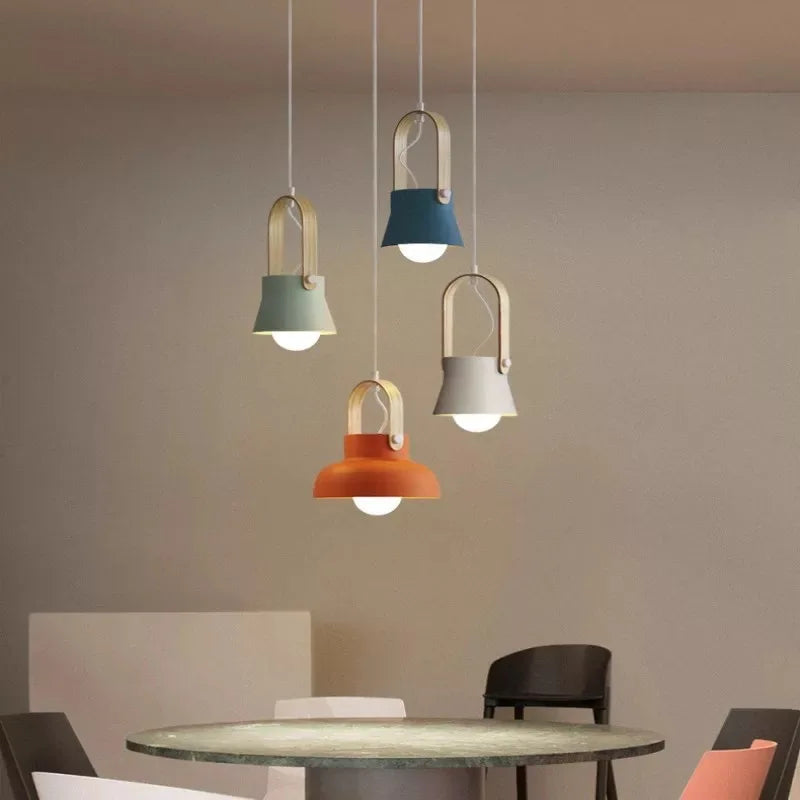 Modern Iron Macaron Pendant Lights Nordic loft Restaurant Bar Pendant Lamp Home Decor Kitchen Fixtures Hanging Lights Luminaires