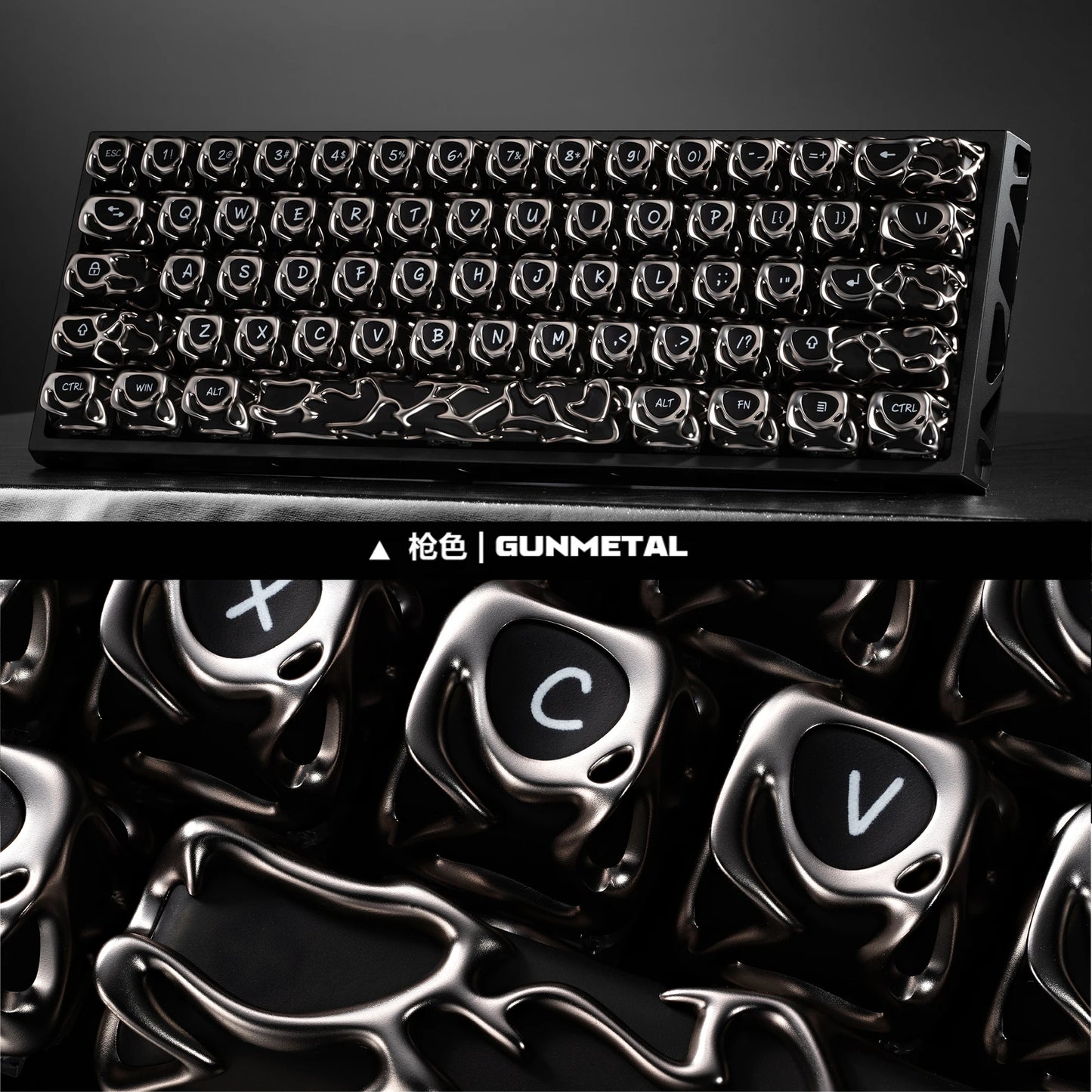 Venom Theme Keycap 120key PBT+PC Custom Translucent Keyboard Cap SOA Profile Gaming KeyCap for Mechanical Keyboard Accessories