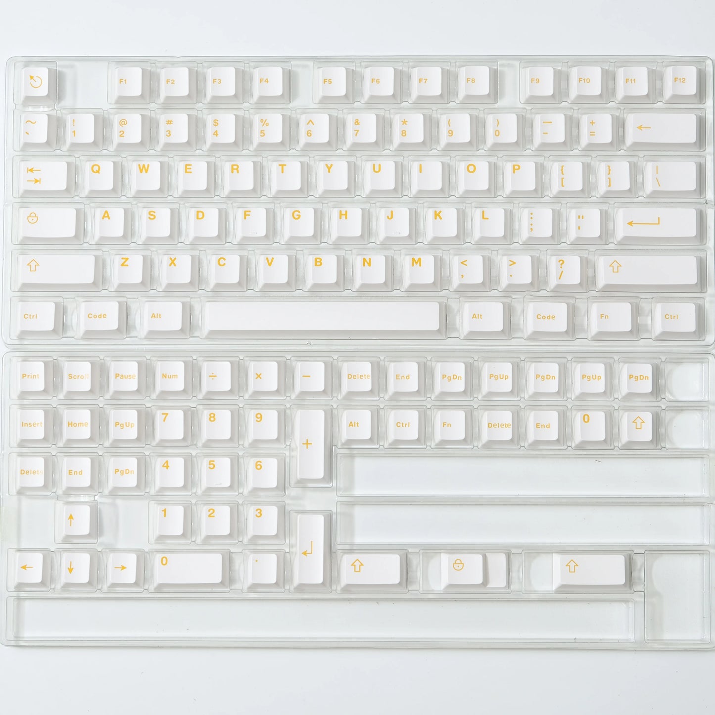 120 Keys Minimalist Style White Double Shot PBT Keycaps Cherry Profile Key cap for Cherry MX Switches Mechanical Gaming Keyboard