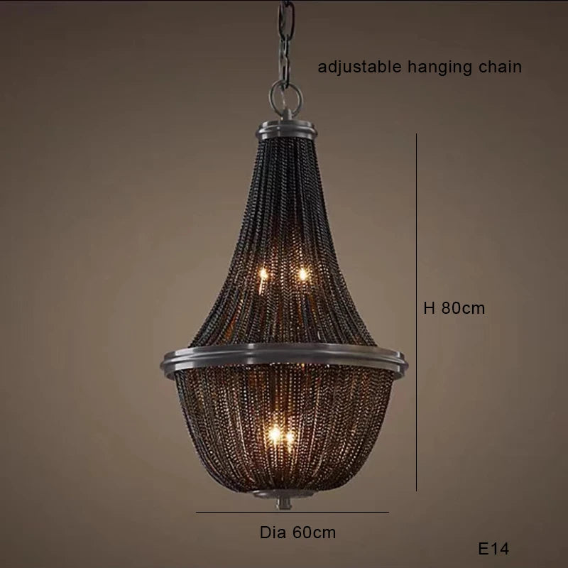 Led Black American Tassel Ceiling Chandelier 2026 Designer Home Decoration Lustres Dimmable Home Decor Lamps for Living Room