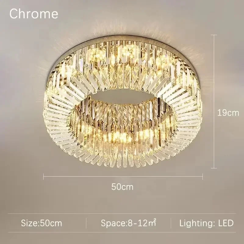 European Style Crystal Pendant Lamps for Bedroom Ceiling Modern Home Decor Ornaments Interior LightingLiving Room Lamps