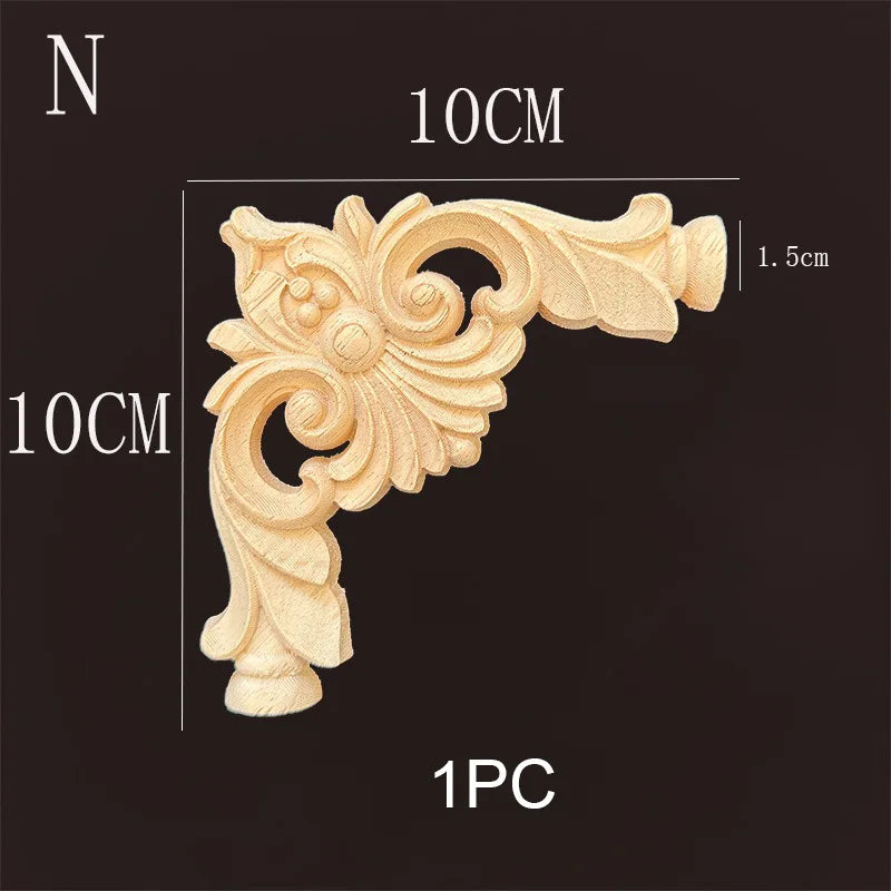 Wood Corner Joint Appliques Molding Home Decor Items Background Wall Decoration for Living Room Wooden Furniture Accessories