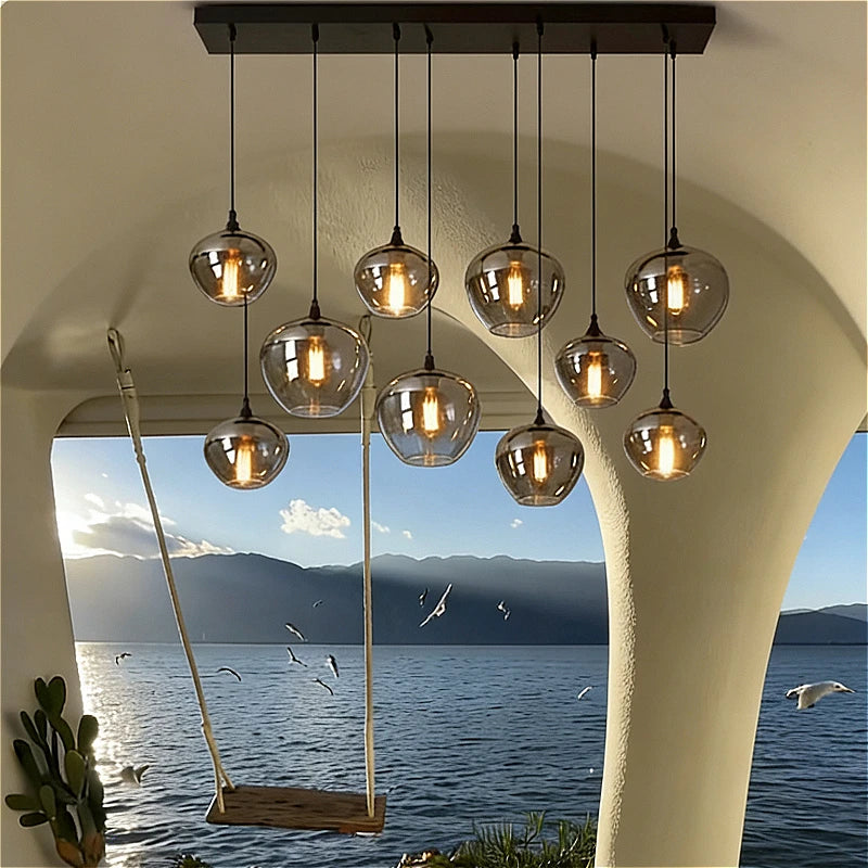 LED Pendant Light Modern High-end Restaurant Cup Transparent Glass for Living Room Chandelier Bedroom Home Decor Art Lamp Design
