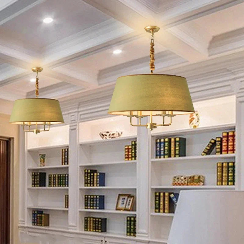 American Retro Living Room Pendant Lights Home Decor Hanging Lamp Dining Room Modern Led Light Fixtures Suspension Luminaire