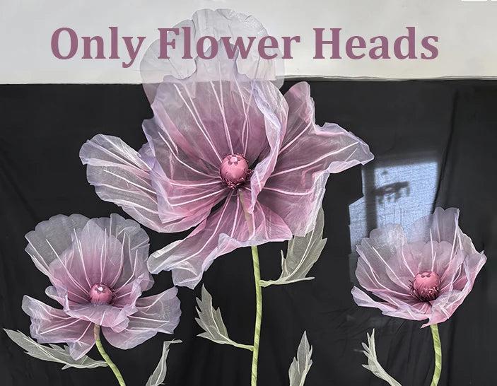 190cm Wedding Decor Props Artificial Flowers Road Lead Flower Silk Yarn Flower Poppy Window Display Garden Decoration Home Decor