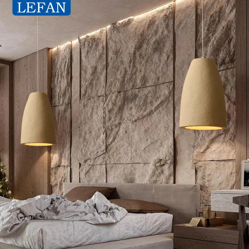 Morden Restaurant LED Chandelier Light Bar Designer Bedroom Bedside Lamp Home Decor Cement Living Room Homestay Hanging Light