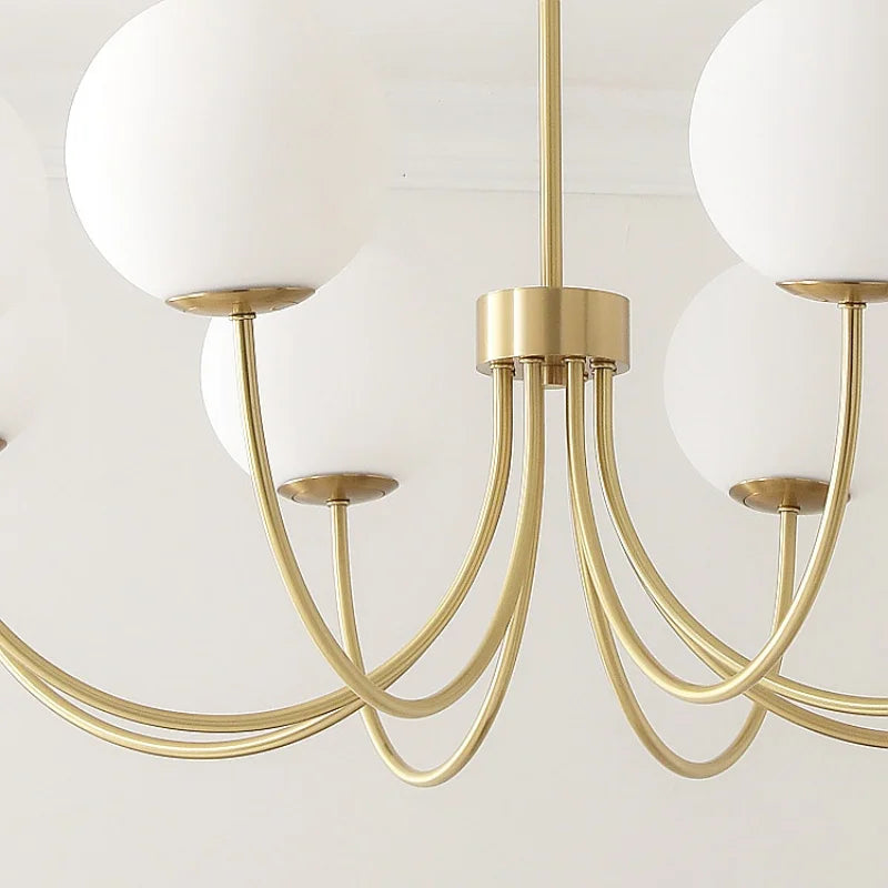 Nordic Luxury Glass Pendant Light Simple Chandelier Indoor Lighting for Living Room Bedroom Dining Room Home Decor Hanging Lamp
