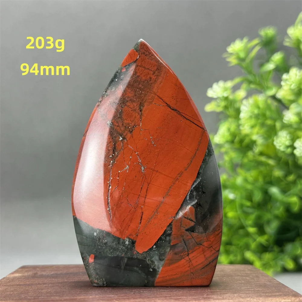 Natural Beautiful Blood Stone Free Form Torch Reiki Healing Energy Spiritual Meditation Witchcraft Exorcism Home Decor