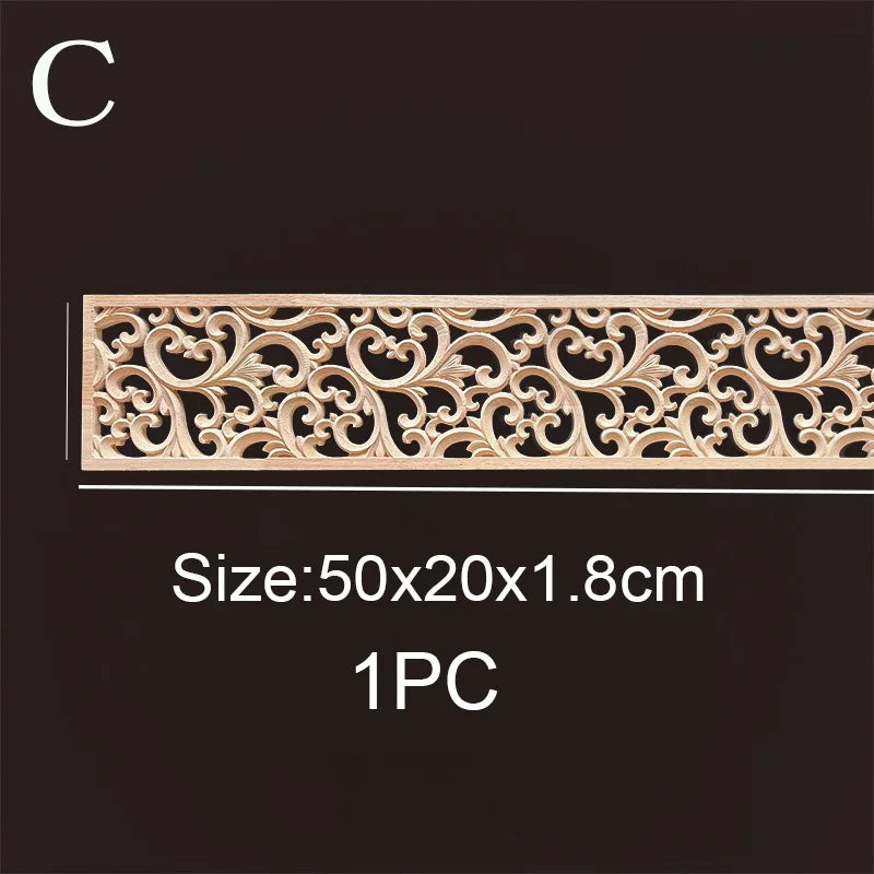 Decorative Wood Molding wood Carved Corner Onlay Applique Frame Cabinet Home Decor Figurines Wall Art Furniture Accessories
