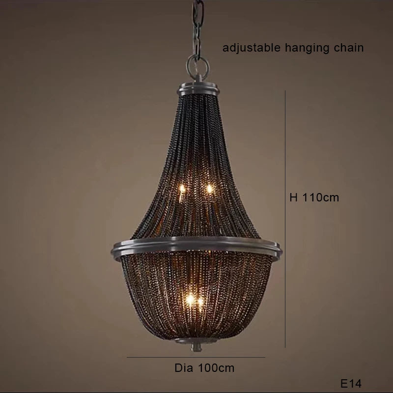 Led Black American Tassel Ceiling Chandelier 2026 Designer Home Decoration Lustres Dimmable Home Decor Lamps for Living Room