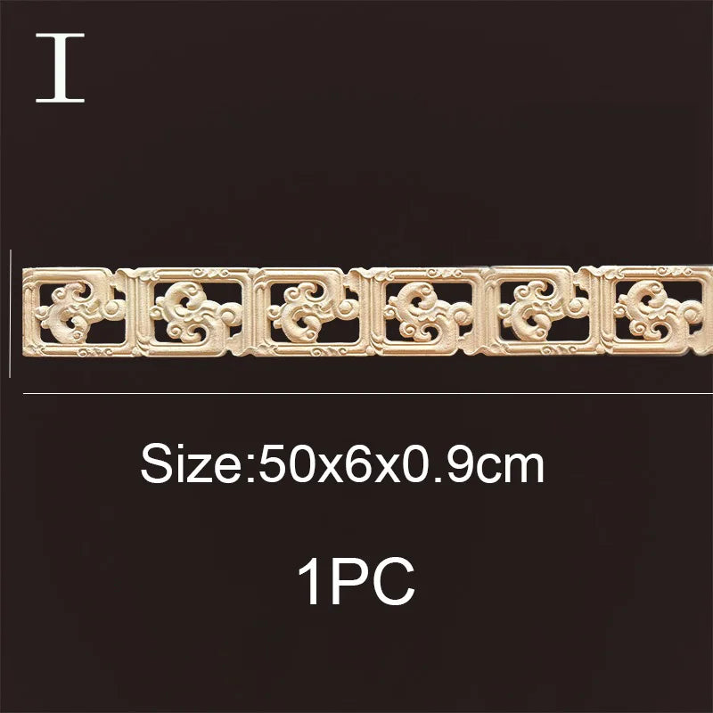Decorative Wood Molding wood Carved Corner Onlay Applique Frame Cabinet Home Decor Figurines Wall Art Furniture Accessories