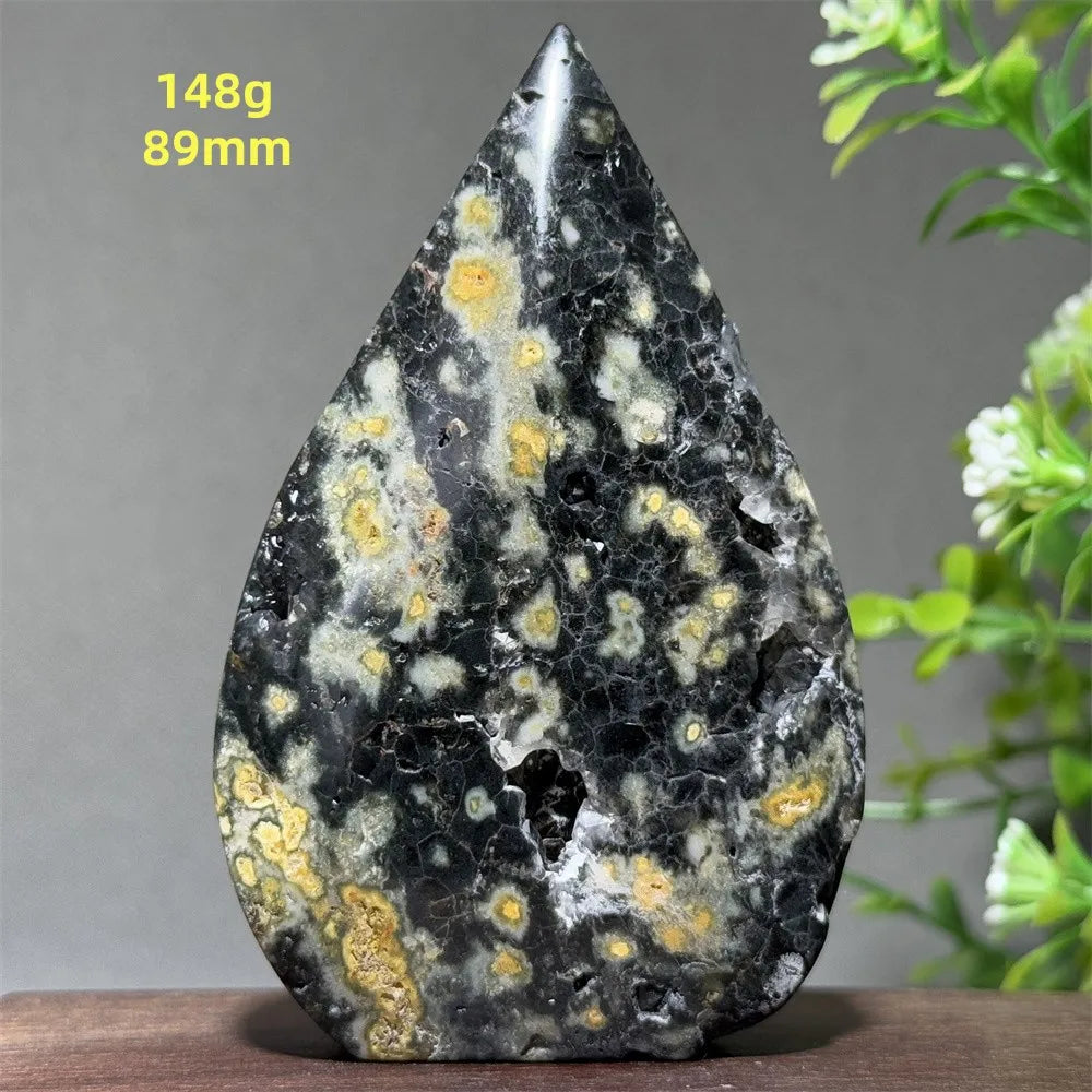 Natural Ancient Ocean Jasper Crystalline Cluster Free Form Torch Mineral Rock Spirit Energy Witchcraft Healing Home Decor Gift