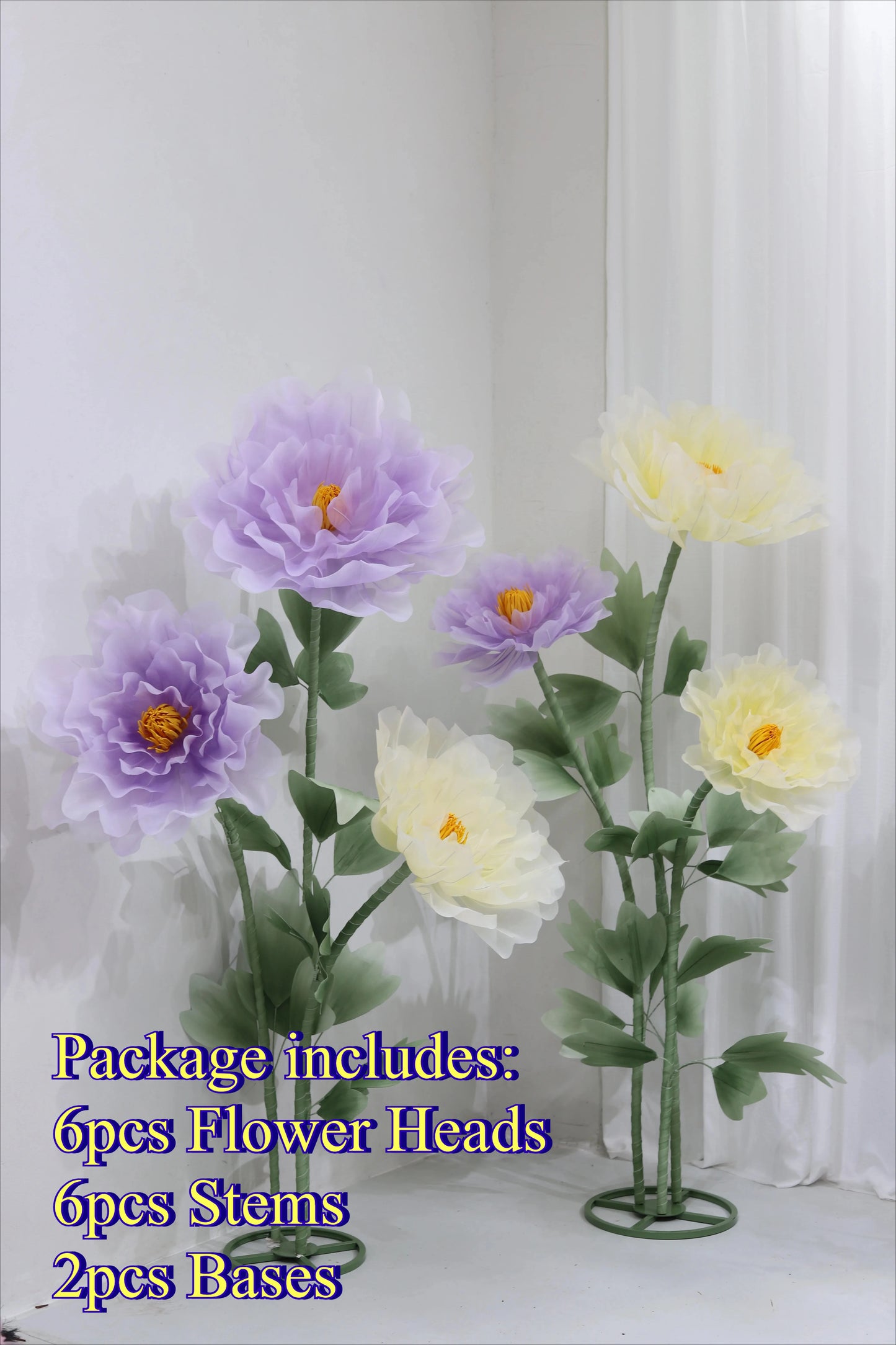 Waterproof Giant Silk Decorative Poppy Big Artificial Flowers Wedding Road Lead Flower Backdrop Decoration With Stand Home Decor