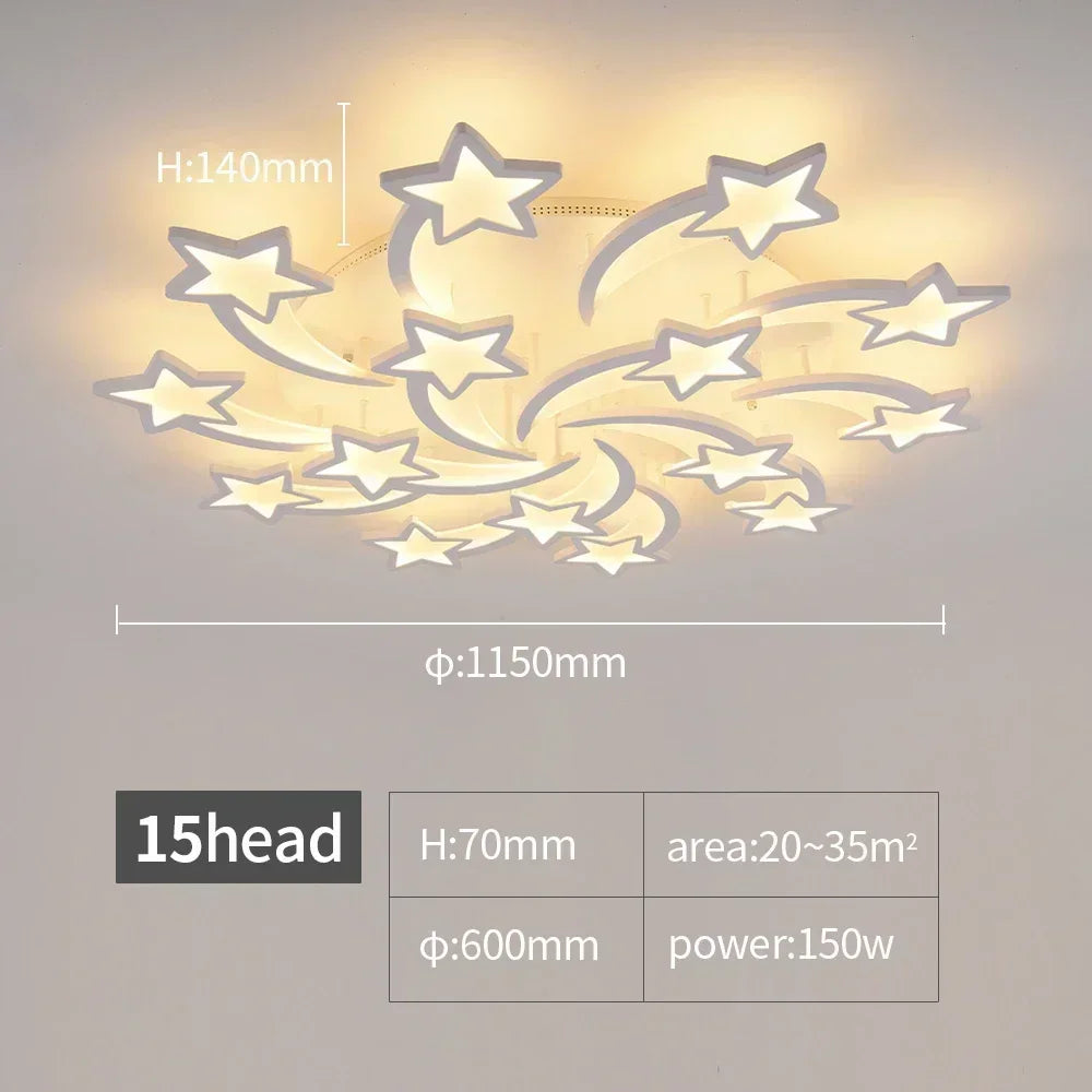 Modern Minimalist High-end LED Ceiling Chandeliers Flower Creative Pendant Lamps Design Bedroom Dinning Home Decor Light Fixture