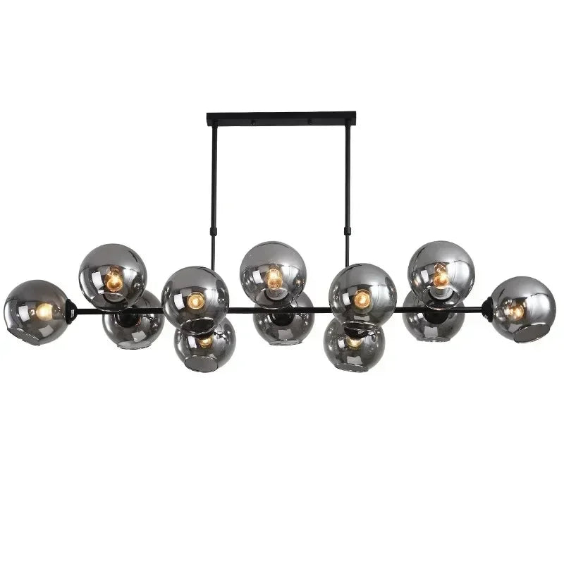 Grey Glass LED Pendant Lights For Living Room Chandeliers Island Bedroom Chandelier Home Decor Hanging Fixture