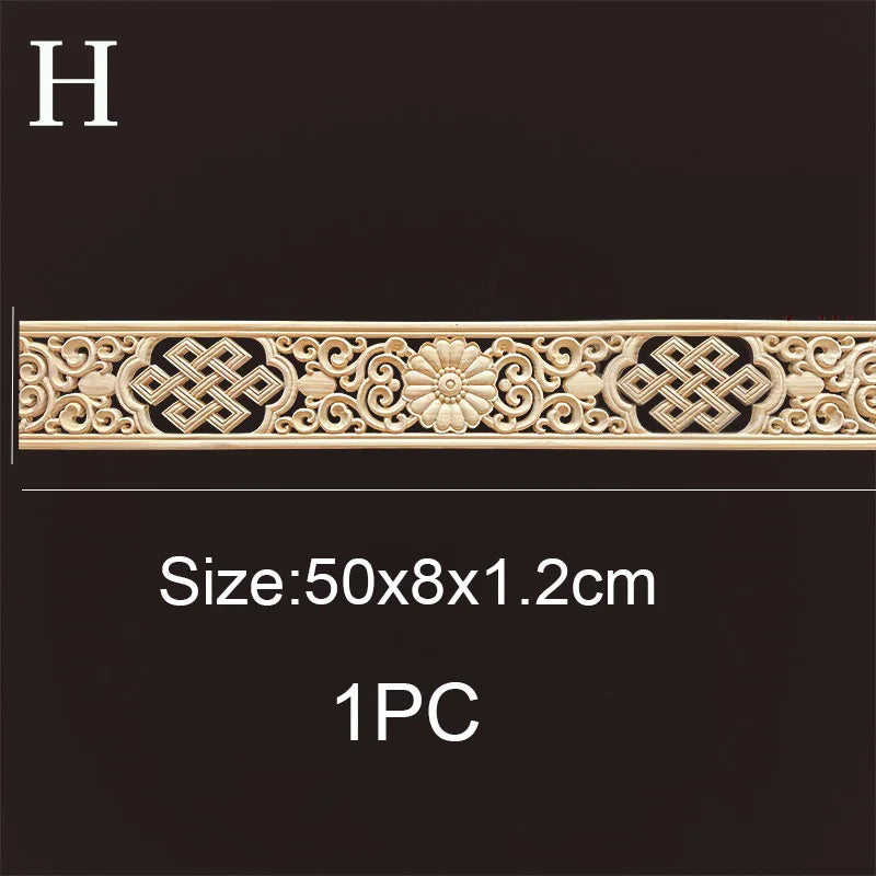 Decorative Wood Molding wood Carved Corner Onlay Applique Frame Cabinet Home Decor Figurines Wall Art Furniture Accessories