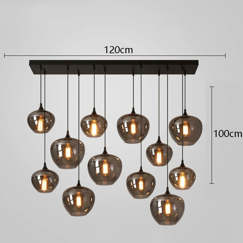 LED Pendant Light Modern High-end Restaurant Cup Transparent Glass for Living Room Chandelier Bedroom Home Decor Art Lamp Design