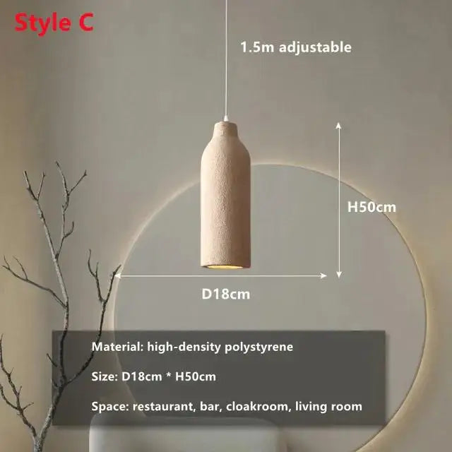Morden Restaurant LED Chandelier Light Bar Designer Bedroom Bedside Lamp Home Decor Cement Living Room Homestay Hanging Light