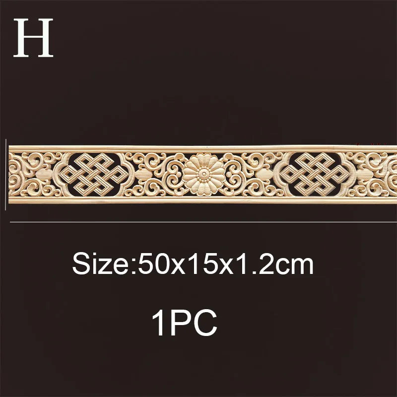 Decorative Wood Molding wood Carved Corner Onlay Applique Frame Cabinet Home Decor Figurines Wall Art Furniture Accessories