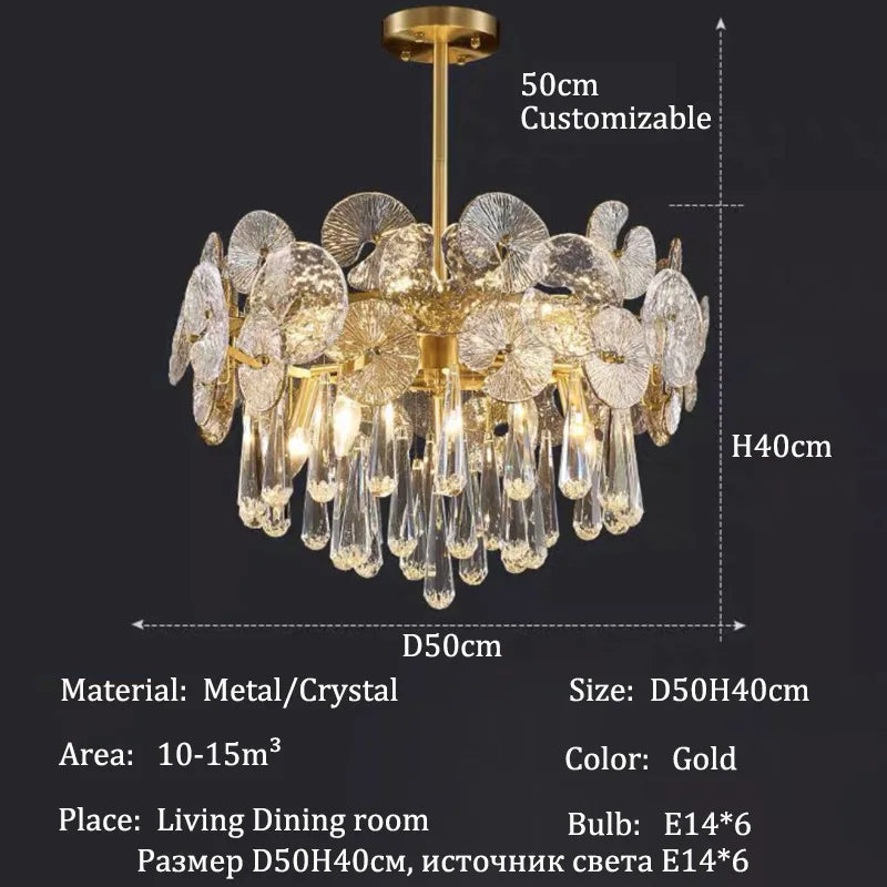 Living Room Luxury Crystal Chandelier Home Decor Items Lustre Modern Ceiling Chandeliers Lights Led Ceiling Light Chandelier