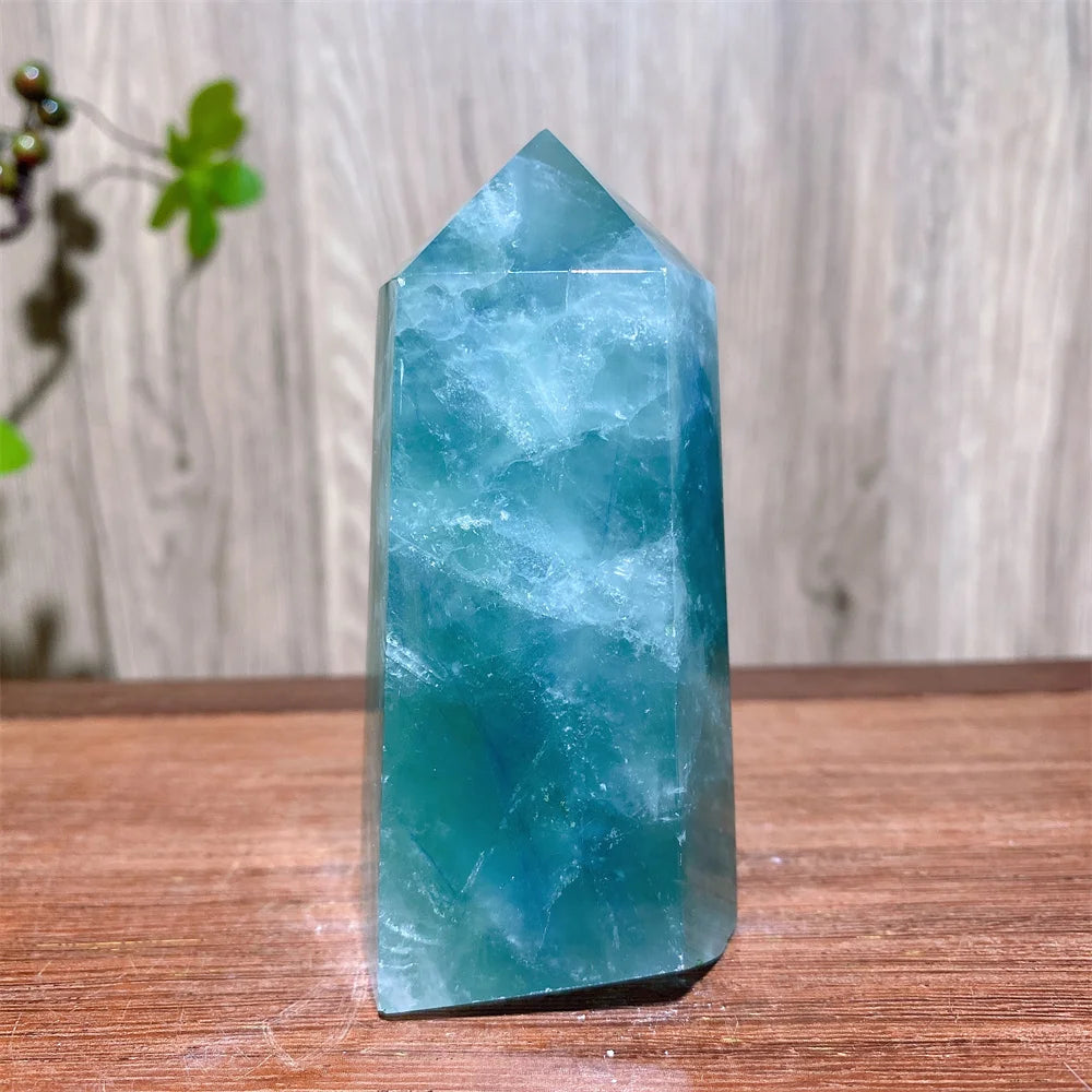 Unique Large Natural Colourful Fluorite Tower Crystal Wand Reiki Healing Mineral Stones Crafts Home Decor Christmas Gifts
