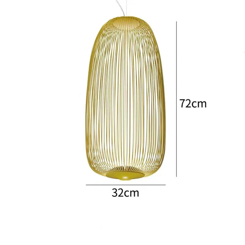 Italian Pendant Lamp minimalist Birdcage Hanging Light Designer Foscarini Spokes 1/2 Light  Home Decor stairway spot lighting
