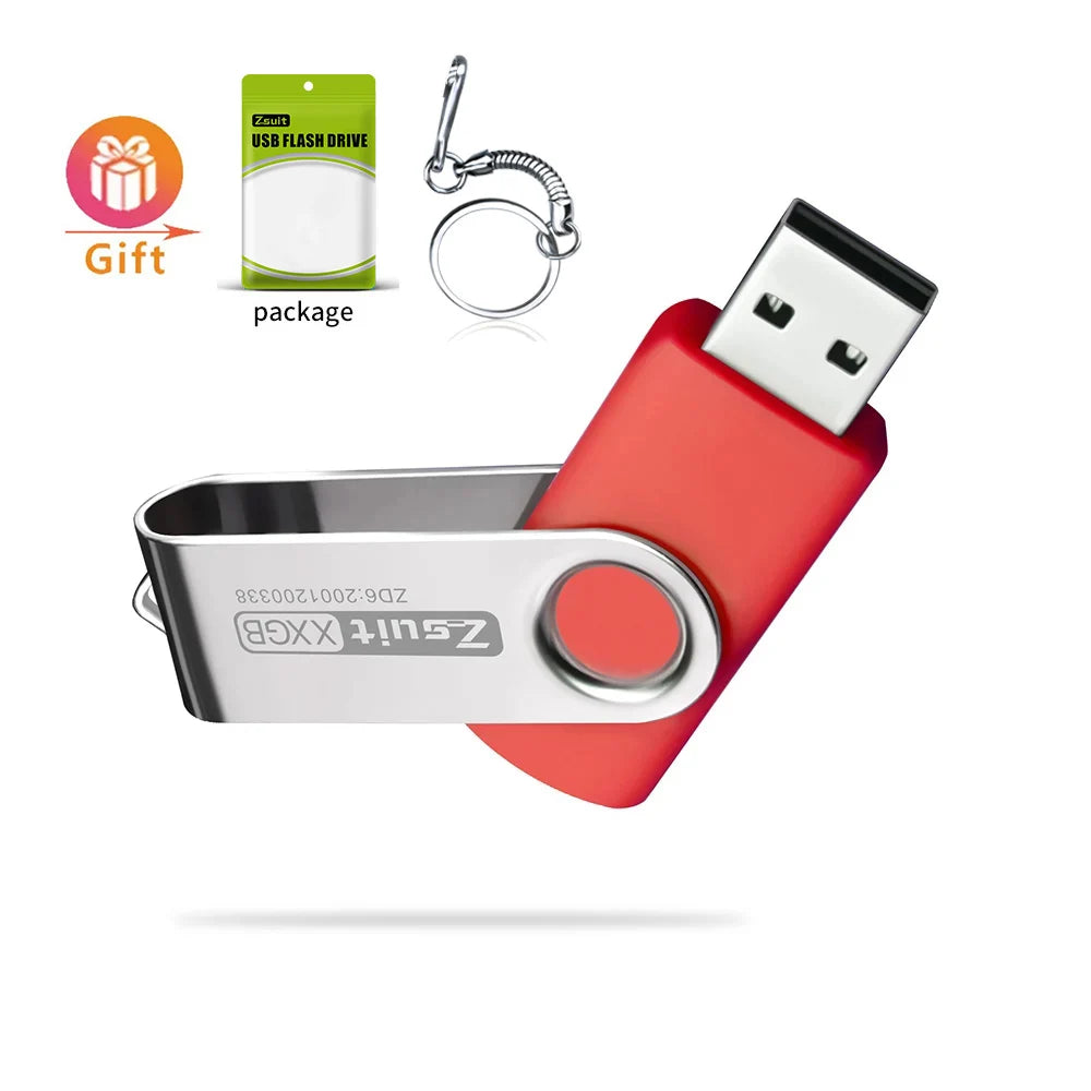 Zsuit 10 Pcs Free Custom USB Flash Drives 4GB 8GB 16GB Pen Drive 32GB 64GB 128GB USB Sticks Pendrive 512MB Gift Memory Stick USB