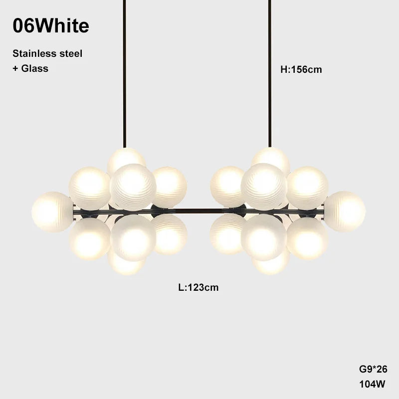 Simple Design Grape Lamp Series Personality Home Decor Elegant Creative Ripple Ball Lights Ceiling Chandelier For Living Room