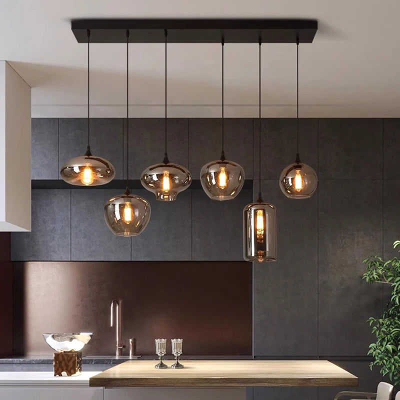 LED Pendant Light Modern High-end Restaurant Cup Transparent Glass for Living Room Chandelier Bedroom Home Decor Art Lamp Design