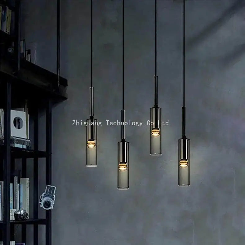 Nordic Minimalist LED Glass Chandelier Ceiling Pendant Lamp Bedroom Bedside Bar Counter Home Decor Lighting Fixtures
