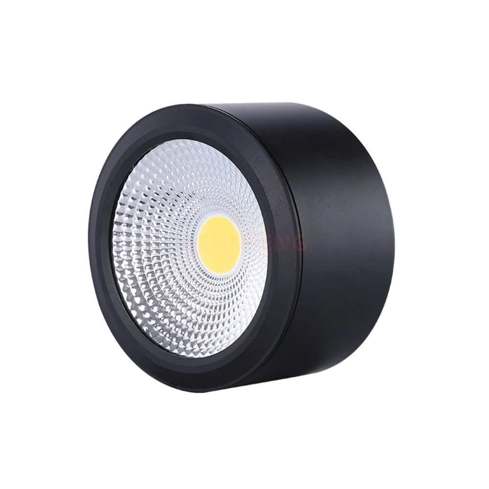 LED Downlight Surface Mounted Dimmable COB Spotlight Black White 7W9W12W15W18W21W24W Indoor Lighting Home Decor LED Ceiling lamp