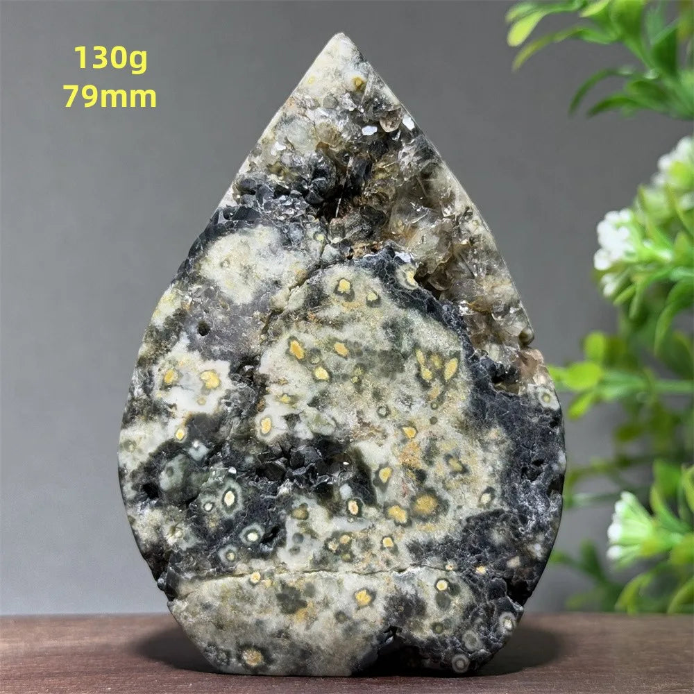 Natural Ancient Ocean Jasper Crystalline Cluster Free Form Torch Mineral Rock Spirit Energy Witchcraft Healing Home Decor Gift