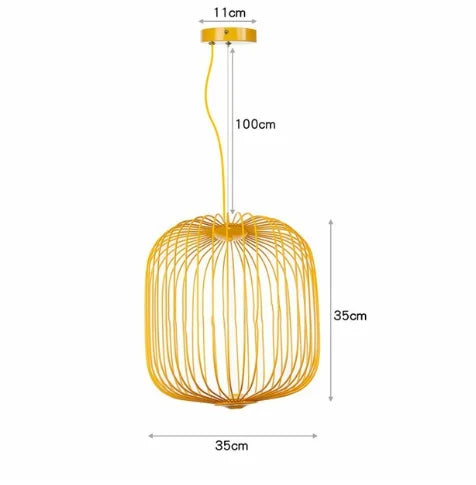 Ameican Birdcage Villa Metal LED Pendant Light Design Artistic Style Lamp for Home Decor Hotel Exhibition Living Room Chandelier